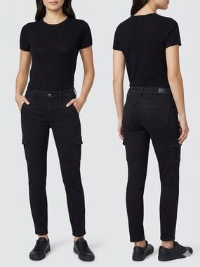 PAIGE Black Skinny Denim with Branded Patch